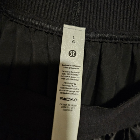 NWT Lululemon Pleated Black Satin Midi Skirt - Picture 2 of 3